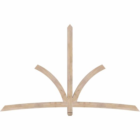 Ekena Millwork Davenport Smooth Timber Gable Bracket, Douglas Fir, 96"W x 60"H x 3 1/2"D x 3 1/2"F, 15/12 Pitch GBW096X60X0404DAV00SDF